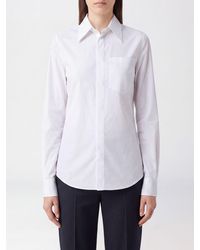 MM6 by Maison Margiela - Slim Fit Cotton Poplin Shirt With Patch Pocket - Lyst