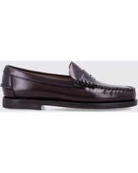 Sebago - Classic Dan Smooth Calfskin Penny Loafers With Saddle Strap - Lyst