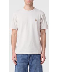 Maison Kitsuné - Maison Kitsun&Eacute Organic Cotton T-Shirt With Embroidered Chillax Fox Logo - Lyst
