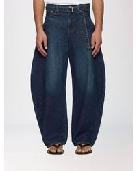 Sacai - Wide-Leg Baggy Denim Jeans - Lyst
