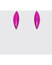 Monies - Nimara Chromed Wood Earrings - Lyst