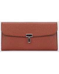TOTEME - T-Lock Grained Leather Wallet - Lyst