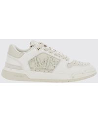 Amiri - Ma Quad Calfskin Leather Low-Top Sneakers With Lettering Logo And Perforated Toe - Lyst