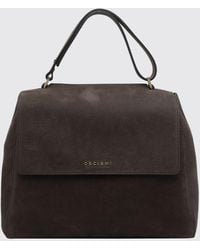 Orciani - Sveva Hammered Leather Handbag With Adjustable Handle And Strap - Lyst