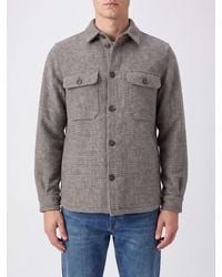 Mazzarelli - Wool-Blend Shirt Jacket With Classic Collar And Patch Pockets - Lyst