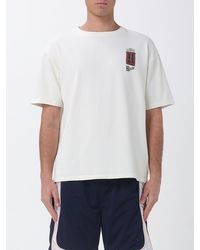 Rhude - Cotton T-Shirt With Front Graphic Print And Contrast Logo - Lyst