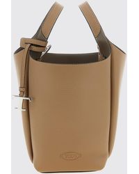 Tod's - Small Hammered Leather Bucket Bag With Removable Shoulder Strap - Lyst