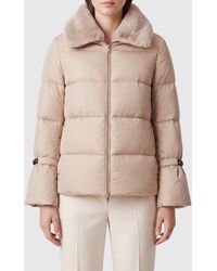 Herno - Quilted Ultra-Light Nylon Down Jacket With Fur Collar - Lyst