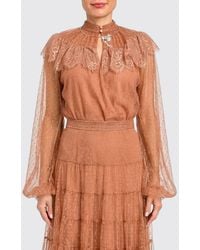 Twinset - Point D'Esprit Tulle Blouse - Lyst