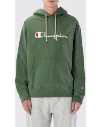Champion - Oversized Cotton Hoodie With Contrast Logo - Lyst