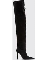 Giuseppe Zanotti - Suede Cuissardes Boots With Stiletto Heel - Lyst