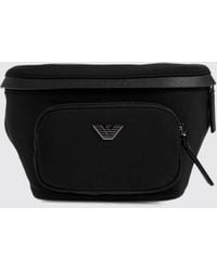 Emporio Armani - Polyester Bum Bag With Eagle Logo And Adjustable Strap - Lyst