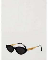 Fendi - Cat-Eye Acetate Sunglasses With Metal Logo Lettering - Lyst