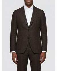 Tagliatore - Single-Breasted Linen And Cotton Blend Blazer - Lyst