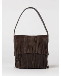 Liviana Conti - Iman Suede Bag With Fringes - Lyst