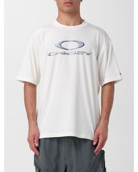 Oakley - Relaxed Fit Cotton T-Shirt With Printed Logo And Dropped Shoulders - Lyst
