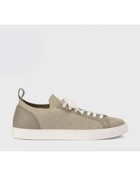 Doucal's - Technical Crochet Fabric And Leather Sneakers - Lyst