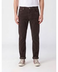 Dondup - Mid-Rise Slim Fit Corduroy Trousers With Turn-Up Cuffs - Lyst