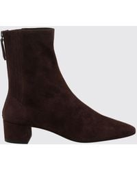 Aquazzura - Saint Honorè Suede Ankle Boots With Square Toe - Lyst