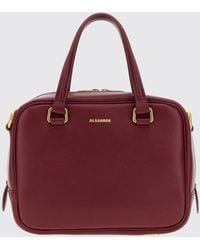 Jil Sander - Vision Mini Sheepskin Leather Handbag With Double Handle - Lyst