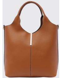 Tod's - Smooth Calf Leather Handbag With Double Handle And Shoulder Strap - Lyst