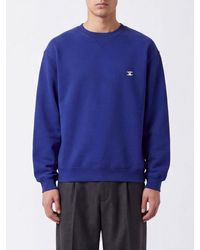Celine - Triomphe Logo Contrast-Embroidered Cotton Crewneck Sweatshirt - Lyst