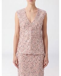 Rabanne - Sleeveless Top With A V-Neck And Bead And Sequin Embroidery - Lyst