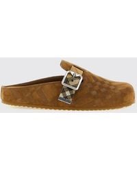 Burberry - Urchin Mules Aus Veloursleder Mit Vintage-Check-Muster Und Niedrigem Absatz - Lyst