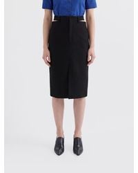 Jil Sander - Virgin Wool Midi Skirt - Lyst