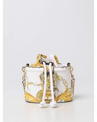 Versace - Bag In Saffiano Synthetic Leather With Baroque Print - Lyst