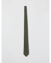 Emporio Armani - Silk Tie With Jacquard Waves - Lyst