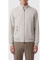Baracuta - Cotton Blend Bomber Jacket With High Collar And Zip Closure - Lyst