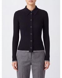 Roberto Collina - Slim Fit Ribbed Merino Wool Polo Cardigan - Lyst