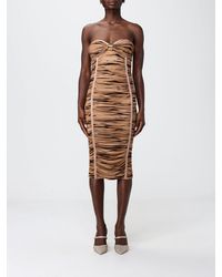 Elisabetta Franchi - Ruched Jersey Midi Dress - Lyst