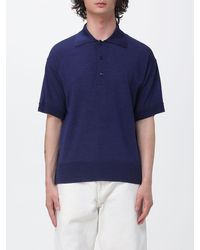 Ami Paris - Polohemd Aus Wolle Und Seide - Lyst