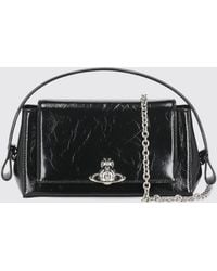 Vivienne Westwood - Hazel Crinkled Leather Shoulder Bag With Orb Logo - Lyst