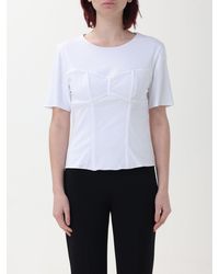 FEDERICA TOSI - T-shirt a corsetto in cotone - Lyst