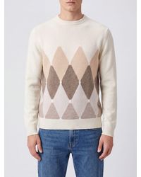 Ballantyne - Diamond Pattern Pure Cashmere Crewneck Jumper - Lyst