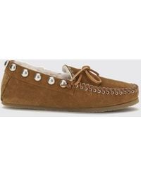 Isabel Marant - Fitza Studded Suede Loafers With Shearling Lining - Lyst