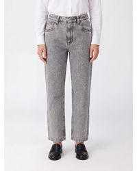 Brunello Cucinelli - High-Waisted Five-Pocket Straight Jeans - Lyst