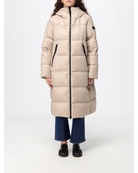 Peuterey - Long Quilted Nylon Down Jacket With Hood And Feather Padding - Lyst