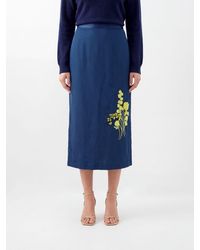 Erdem - High-Waisted Floral Jacquard Midi Pencil Skirt - Lyst