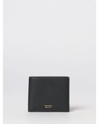 Tom Ford - Grained Calfskin Bifold Wallet With Laminated Logo - Lyst