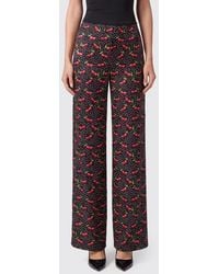 Philipp Plein - Fruit Print Jersey Palazzo Trousers With Mid-Rise Waist - Lyst