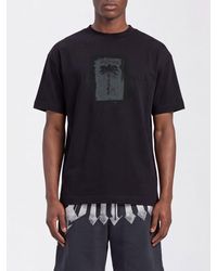 Palm Angels - Graphic-Print Cotton T-Shirt With Dropped Shoulders - Lyst