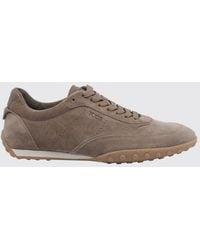 Tod's - Suede Calfskin Low-Top Sneakers With Gommini Sole - Lyst
