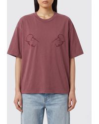 Jean Paul Gaultier - Organic Cotton T-Shirt With Dropped Shoulders And Tonal Logo - Lyst