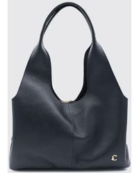 Coccinelle - Nell Pebbled Leather Shoulder Bag With Double Handle And Zip Closure - Lyst
