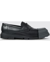 Camper - Junction Calfskin Loafers With Serrated Sole - Lyst