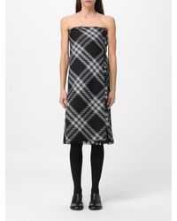Burberry - Abito Di Lana Check - Lyst